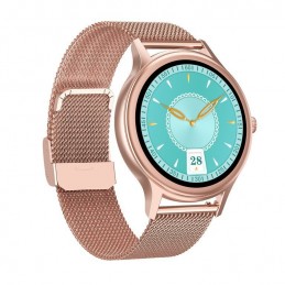 SMARTWATCH WOMEN'S PACIFIC 18-1 - BRANSOLET + BELT: Rosegold / Pink (sy015a)SMARTWATCH PACIFIC 18-1 - BRANSOLETA + PASEK: Rosegold / Różowy (sy015a)
