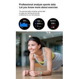 SMARTWATCH WOMEN'S PACIFIC 18-1 - BRANSOLET + BELT: Rosegold / Pink (sy015a)SMARTWATCH PACIFIC 18-1 - BRANSOLETA + PASEK: Rosegold / Różowy (sy015a)