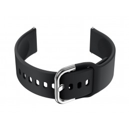 U01 smartwatch rubber strap - black/silver - 20mmPasek gumowy do smartwatch U01 - czarny/srebrny - 20mm