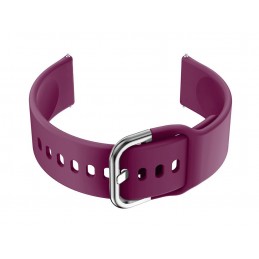 U01 smartwatch rubber strap - purple/silver - 20mmPasek gumowy do smartwatch U01 - fiolet/srebrny - 20mm