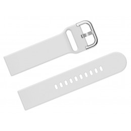 U01 smartwatch rubber strap - white/silver - 20mmPasek gumowy do smartwatch U01 - biały/srebrny - 20mm