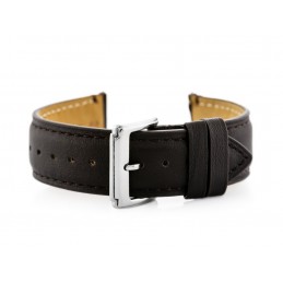 W89 dark brown leather watch strap - 20mmPasek skórzany do zegarka W89 ciemny brąz - 20mm