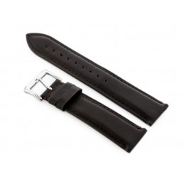 W89 dark brown leather watch strap - 20mmPasek skórzany do zegarka W89 ciemny brąz - 20mm