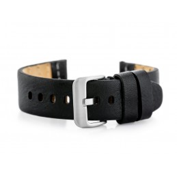 W69 black leather watch strap - 22mmPasek skórzany do zegarka W69 czarny - 22mm