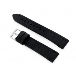 W110 leather watch strap - black - 22mmPasek skórzany do zegarka W110 - czarny - 22mm