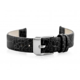 W57 leather watch strap - black - 12mmPasek skórzany do zegarka W57 - czarny - 12mm