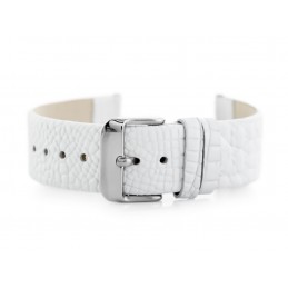W57 leather watch strap - white - 18mmPasek skórzany do zegarka W57 - biały - 18mm