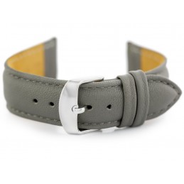 W83L leather watch strap - gray - 22mmPasek skórzany do zegarka W83L - szary - 22mm