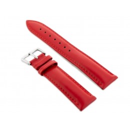 W94 leather watch strap - red - 20mmPasek skórzany do zegarka W94 - czerwony - 20mm