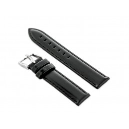 W46 leather watch strap - black - 12mmPasek skórzany do zegarka W46 - czarny - 12mm