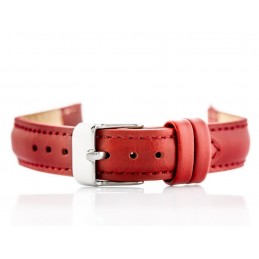 W46 leather watch strap - red - 14mmPasek skórzany do zegarka W46 - czerwony - 14mm
