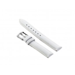 W46 leather watch strap - white - 14mmPasek skórzany do zegarka W46 - biały - 14mm