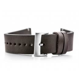 W118 leather watch strap - dark brown - 22mmPasek skórzany do zegarka W118 - ciemny brąz - 22mm