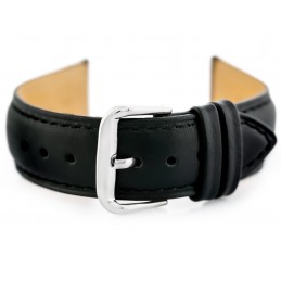 W94 leather watch strap - black - 12mmPasek skórzany do zegarka W94 - czarny - 12mm