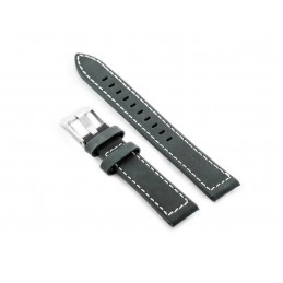 W25 leather watch strap - gray - 20mmPasek skórzany do zegarka W25 - szary - 20mm