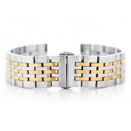 Pacific Model 4 bracelet - silver and gold 22mmBransoleta Pacific Model 4 - srebrno-złota 22mm