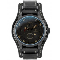 MEN'S WATCH PERFECT A177T - graphite washer (zp251b)PERFECT A177T - grafitowy podkładka (zp251b)
