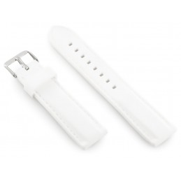 U20 rubber watch strap - white 24mmPasek gumowy do zegarka U20 - biały 24mm