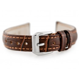 W64 leather watch strap - dark brown - 14mmPasek skórzany do zegarka W64 - ciemny brąz - 14mm