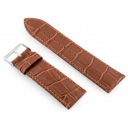 W64 leather watch strap - brown - 24mmPasek skórzany do zegarka W64 - brązowy - 24mm