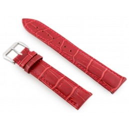 W64 leather watch strap - red - 22mmPasek skórzany do zegarka W64 - czerwony - 22mm