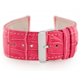 W64 leather watch strap - pink - 24mmPasek skórzany do zegarka W64 - różowy - 24mm