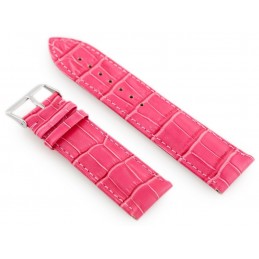 W64 leather watch strap - pink - 24mmPasek skórzany do zegarka W64 - różowy - 24mm