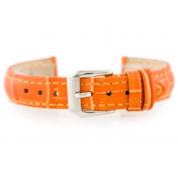 W64 leather watch strap - orange 14mmPasek skórzany do zegarka W64 - pomarańczowy 14mm
