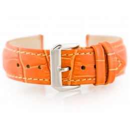 W64 leather watch strap - orange 18mmPasek skórzany do zegarka W64 - pomarańczowy 18mm