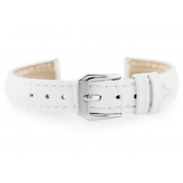 W64 leather watch strap - white - 14mmPasek skórzany do zegarka W64 - biały - 14mm