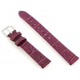 W41 leather watch strap - purple - 14mmPasek skórzany do zegarka W41 - fioletowy - 14mm