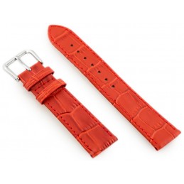 W41 leather watch strap - red - 22mmPasek skórzany do zegarka W41 - czerwony - 22mm