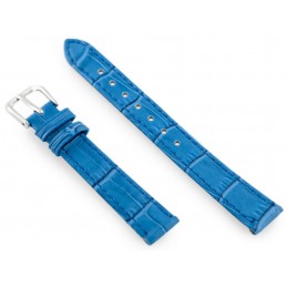 W41 leather watch strap - blue - 16mmPasek skórzany do zegarka W41 - niebieski - 16mm