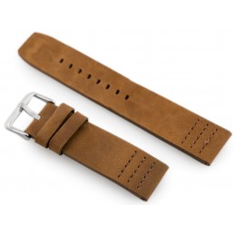 W39 leather watch strap - brown - 22mmPasek skórzany do zegarka W39 - brązowy - 22mm