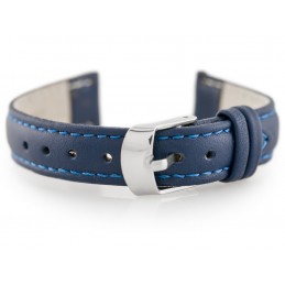 W83 leather watch strap - navy blue - 16mmPasek skórzany do zegarka W83 - granatowy - 16mm