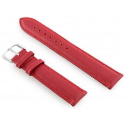 W83 leather watch strap - red - 18mmPasek skórzany do zegarka W83 - czerwony - 18mm