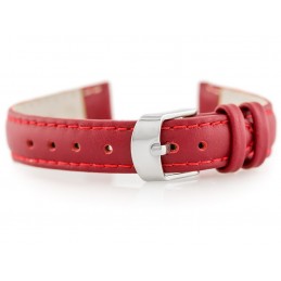 W83 leather watch strap - red - 16mmPasek skórzany do zegarka W83 - czerwony - 16mm