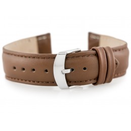 W83 leather watch strap - dark brown - 18mmPasek skórzany do zegarka W83 - ciemny brąz - 18mm