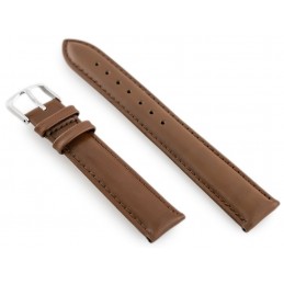 W83 leather watch strap - dark brown - 18mmPasek skórzany do zegarka W83 - ciemny brąz - 18mm