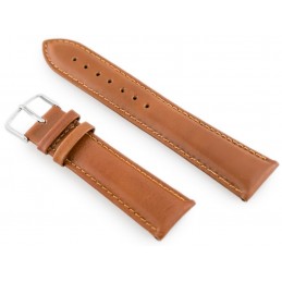 W83 leather watch strap - brown - 24mmPasek skórzany do zegarka W83 - brązowy - 24mm