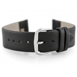 W86 leather watch strap - black - 22mmPasek skórzany do zegarka W86 - czarny - 22mm