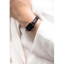 DANIEL WELLINGTON WOMEN'S WATCH DW00100435 - Quadro Pressed Sheffield Rose Gold 20mm + BOXZEGAREK DAMSKI DANIEL WELLINGTON DW00100435 - Quadro Pressed Sheffield Rose Gold 20mm + BOX