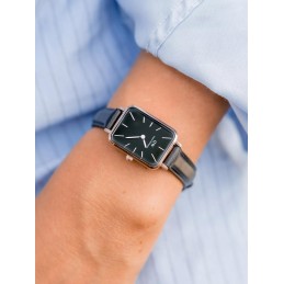 DANIEL WELLINGTON WOMEN'S WATCH DW00100435 - Quadro Pressed Sheffield Rose Gold 20mm + BOXZEGAREK DAMSKI DANIEL WELLINGTON DW00100435 - Quadro Pressed Sheffield Rose Gold 20mm + BOX