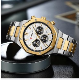 CURREN 8440 MEN'S WATCH (zc047d) + BOXZEGAREK MĘSKI CURREN 8440 CHRONOGRAF (zc047d) + BOX