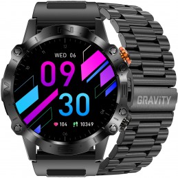 GRAVITY GT20-1 MEN'S SMARTWATCH - AMOLED, ADDITIONAL BELT (sg024a)SMARTWATCH MĘSKI GRAVITY GT20-1 - AMOLED, DODATKOWY PASEK (sg024a)