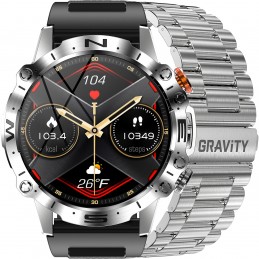 GRAVITY GT20-2 MEN'S SMARTWATCH - AMOLED, ADDITIONAL BELT (sg024b)SMARTWATCH MĘSKI GRAVITY GT20-2 - AMOLED, DODATKOWY PASEK (sg024b)