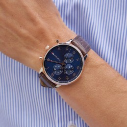 TOMMY HILFIGER LEONARD MEN'S WATCH 1791987 (zf089b) + BOXZEGAREK MĘSKI TOMMY HILFIGER LEONARD 1791987 (zf089b) + BOX