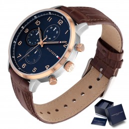 TOMMY HILFIGER LEONARD MEN'S WATCH 1791987 (zf089b) + BOXZEGAREK MĘSKI TOMMY HILFIGER LEONARD 1791987 (zf089b) + BOX