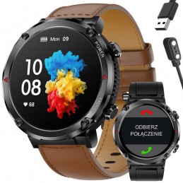 GRAVITY GT21-4 MEN'S SMARTWATCH - BLUETOOTH CALL, ADJUSTABLE BELT (sg025d)SMARTWATCH MĘSKI GRAVITY GT21-4 - BLUETOOTH CALL, DODATKOWY PASEK (sg025d)
