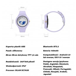 GRAVITY GT14-4 WOMEN'S SMARTWATCH - BLUETOOTH CONNECTIONS, OWN dial (sg026d)SMARTWATCH DAMSKI GRAVITY GT14-4 - ROZMOWY BLUETOOTH, WŁASNE TARCZE (sg026d)